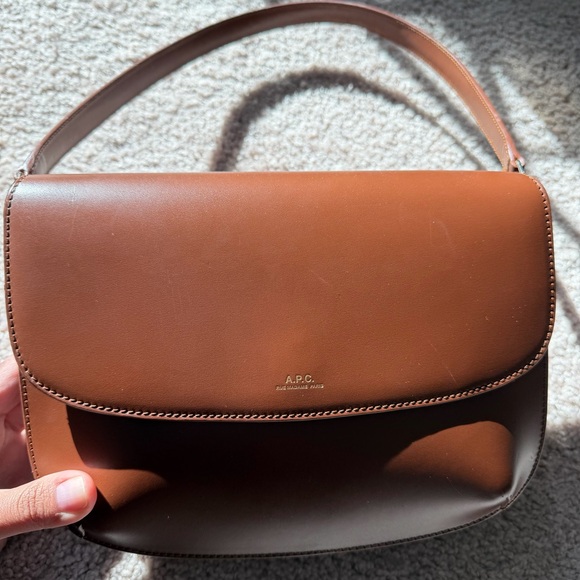 A.P.C. Dark Brown Leather Shoulder Bag - Picture 3 of 8